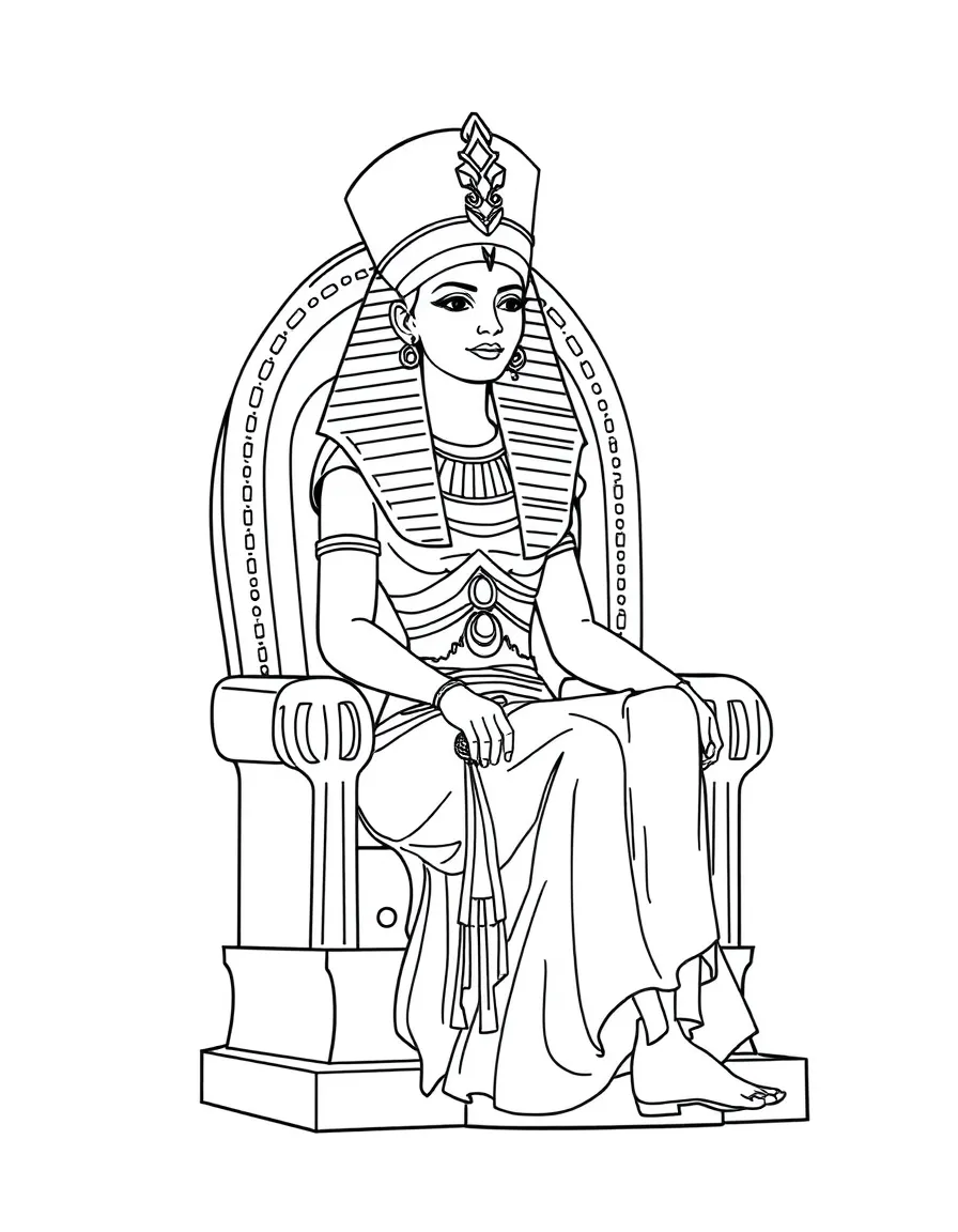 Cleopatra on her throne