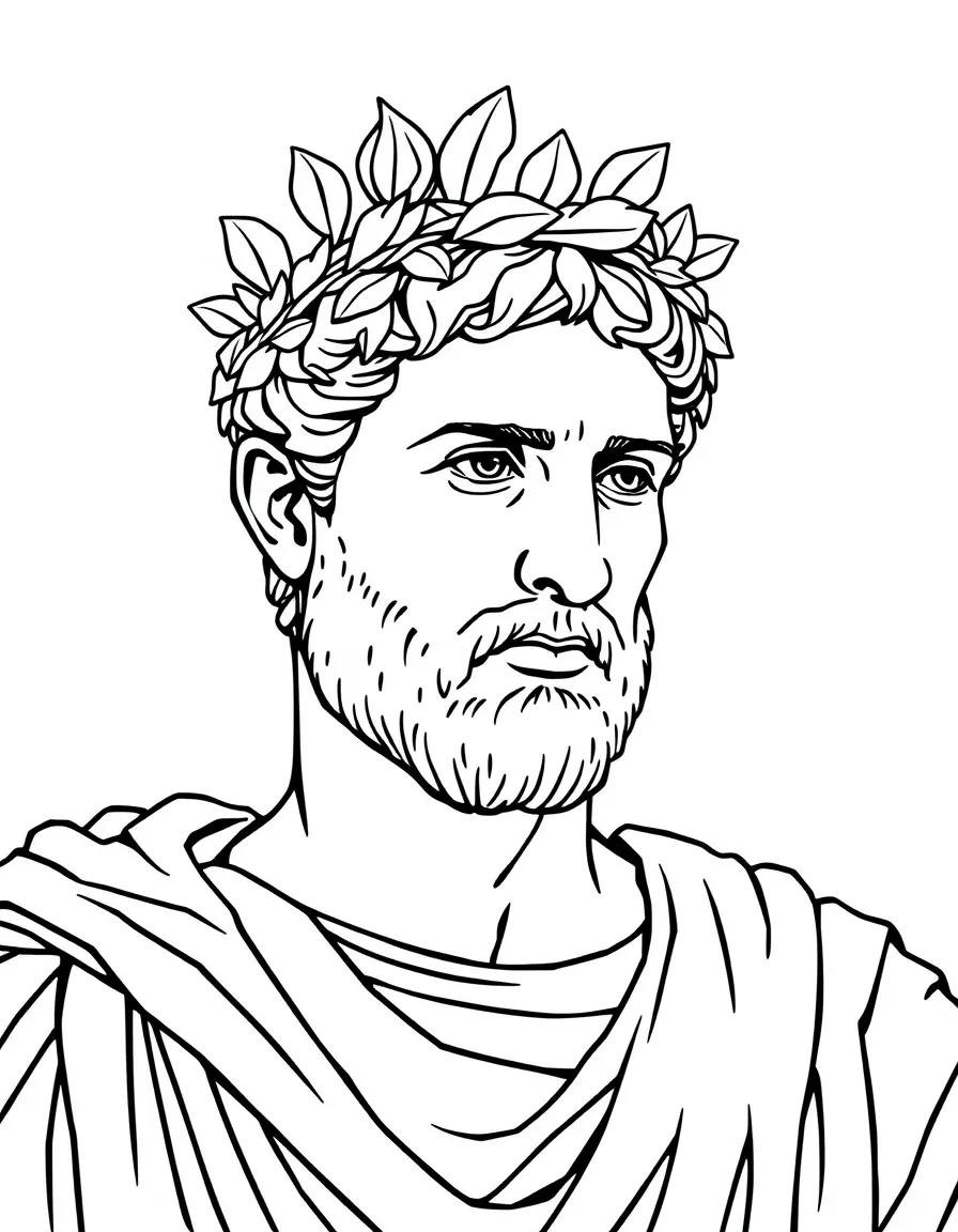 Julius Caesar with a laurel wreath