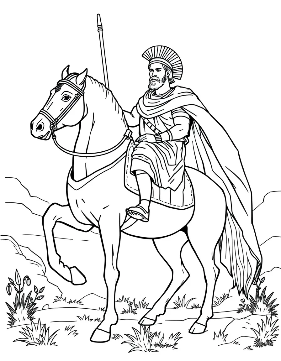 Alexander the Great on a horse