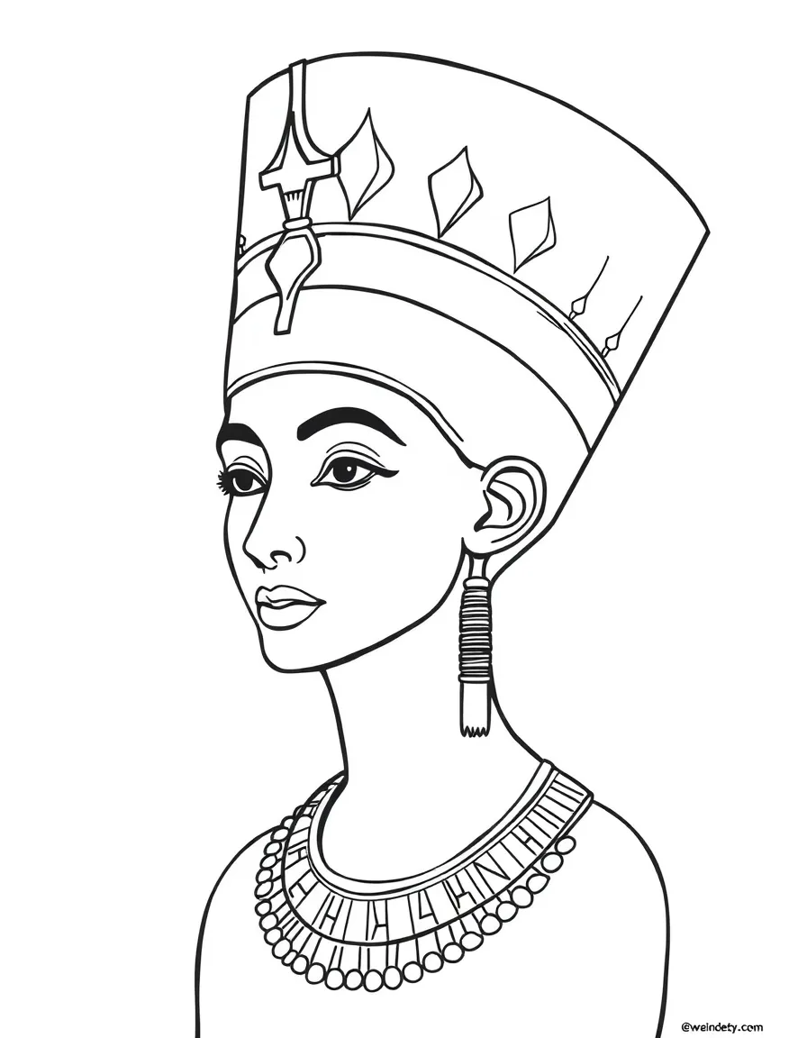 Nefertiti with her crown