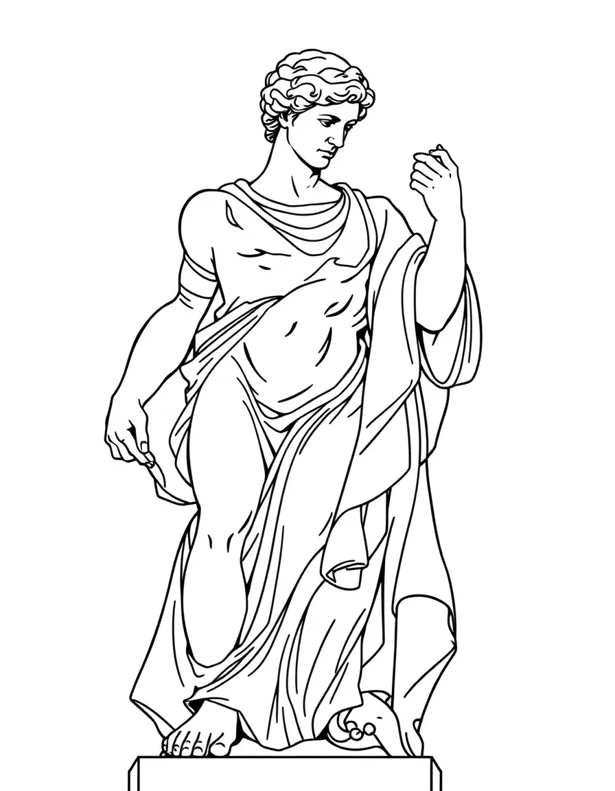 Michelangelo sculpting