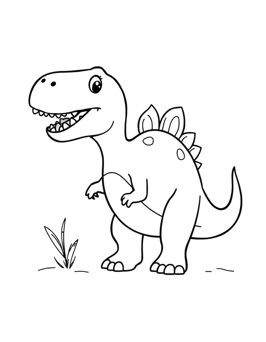 A dinosaur (simple, cartoon style)