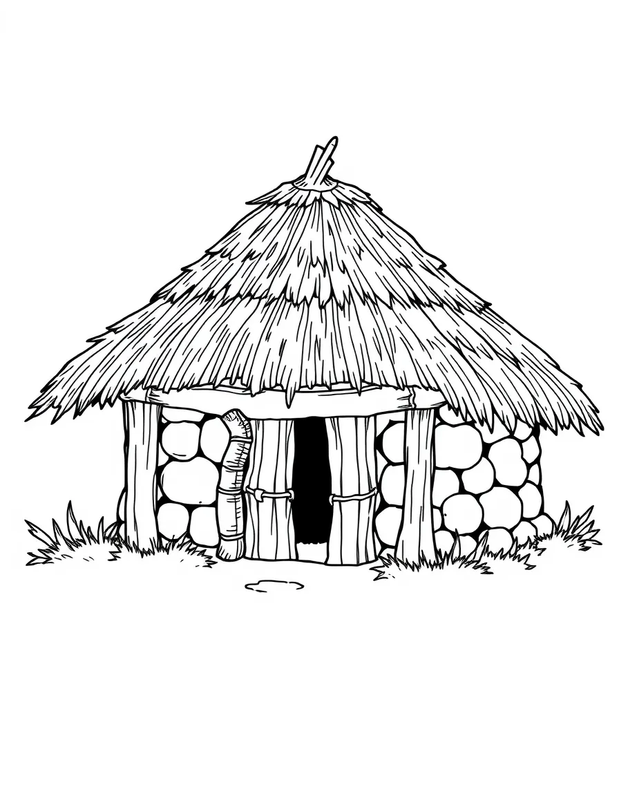 A simple hut from ancient times