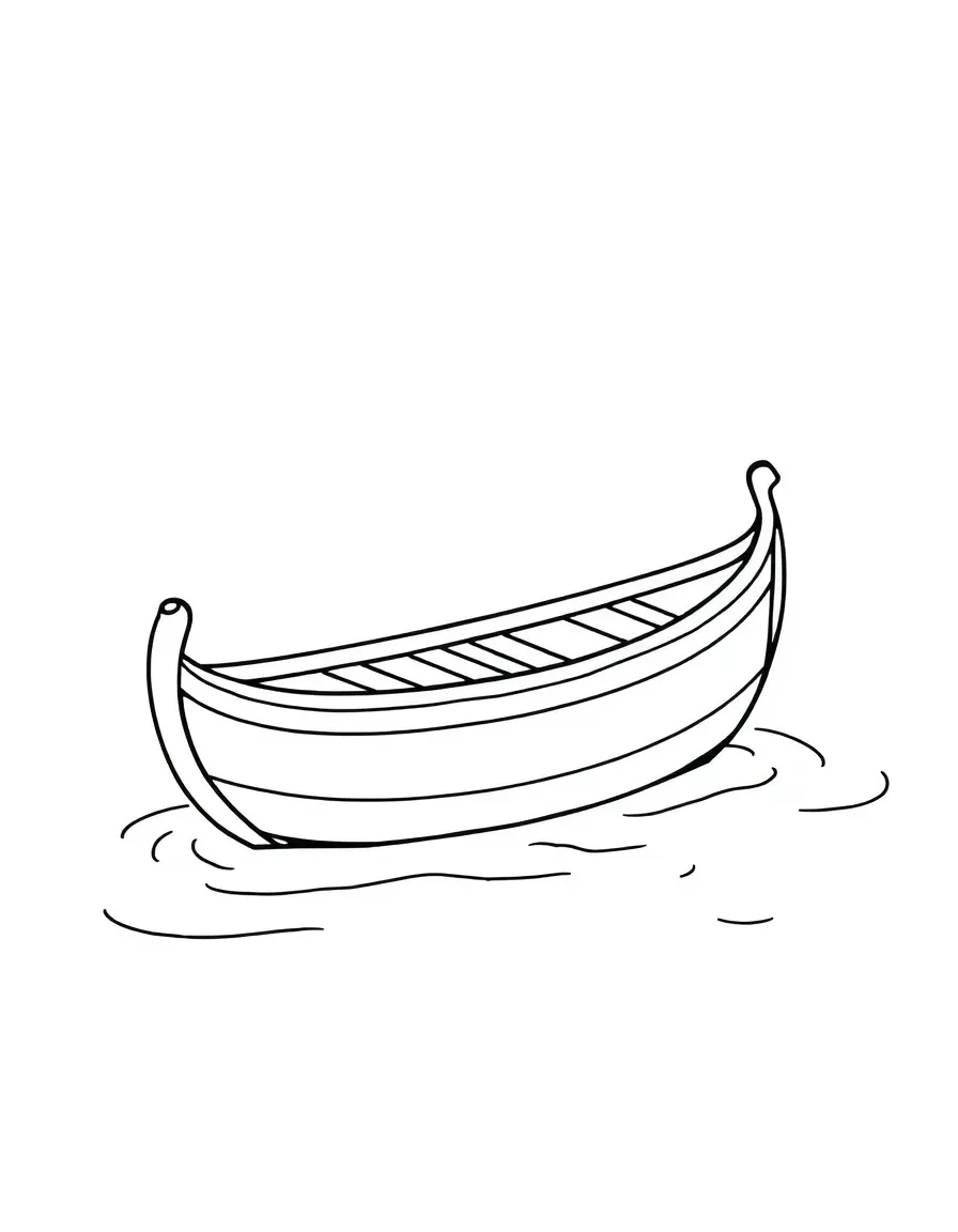 A primitive boat