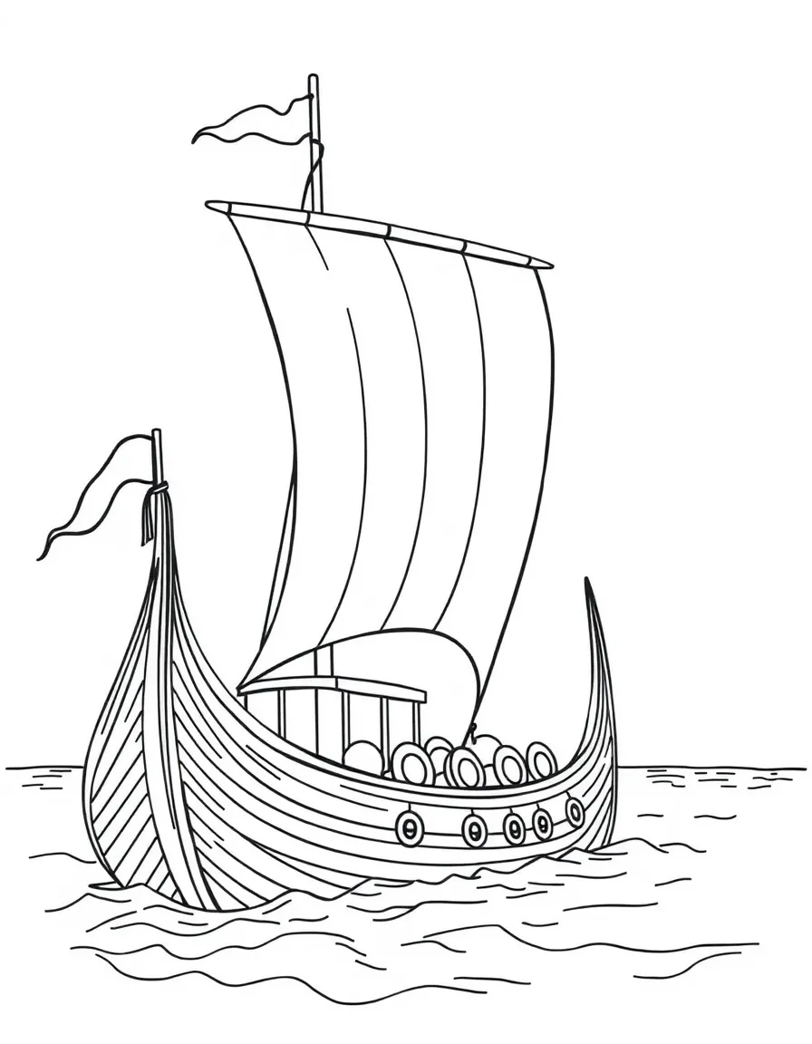 A Viking longship