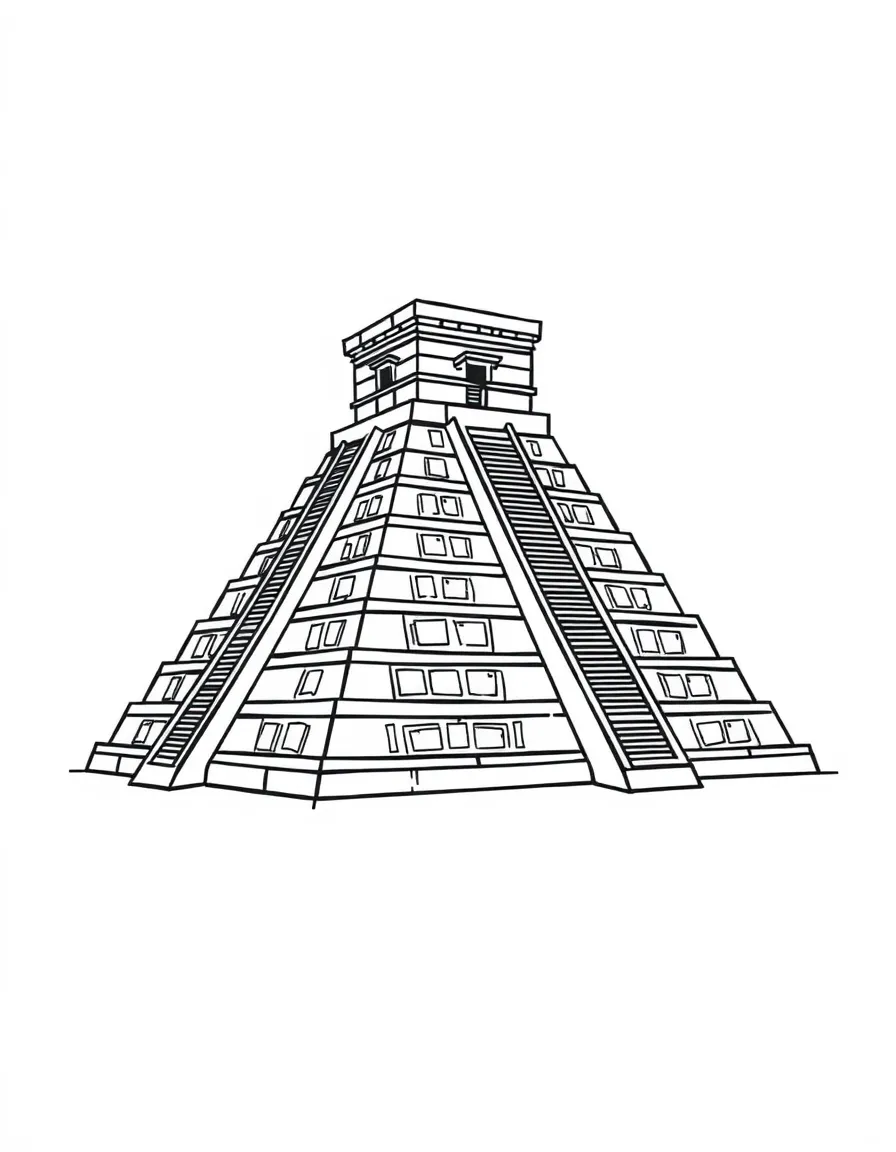 An Aztec pyramid