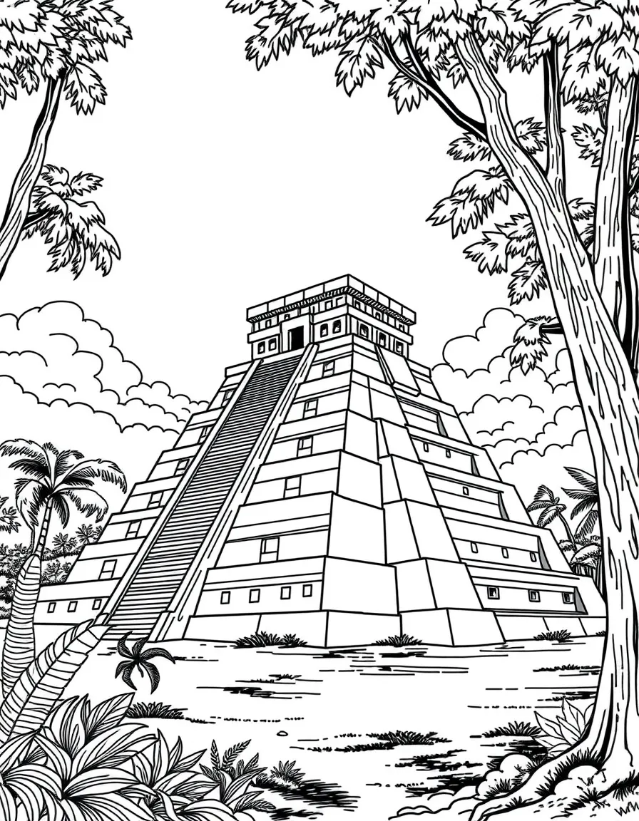 A Mayan temple