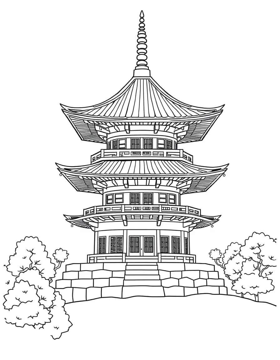 A Japanese pagoda