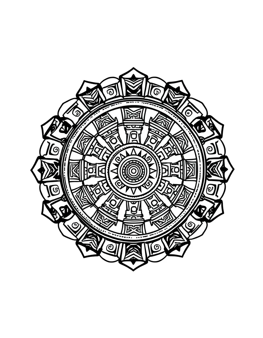 An Aztec calendar