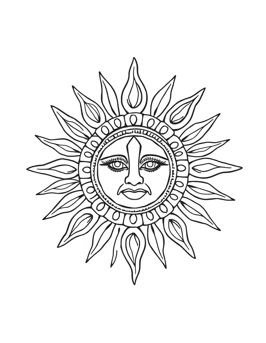 An Inca sun symbol