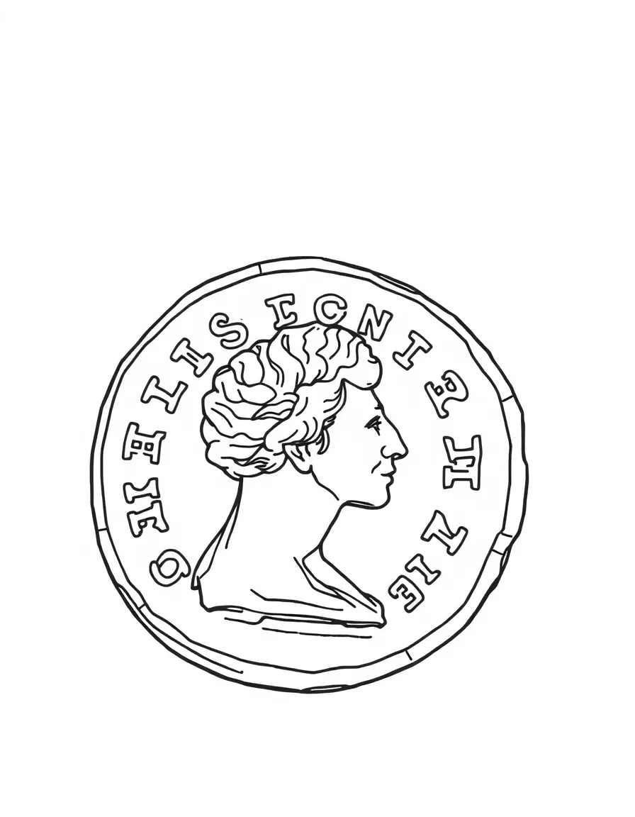 A Roman coin