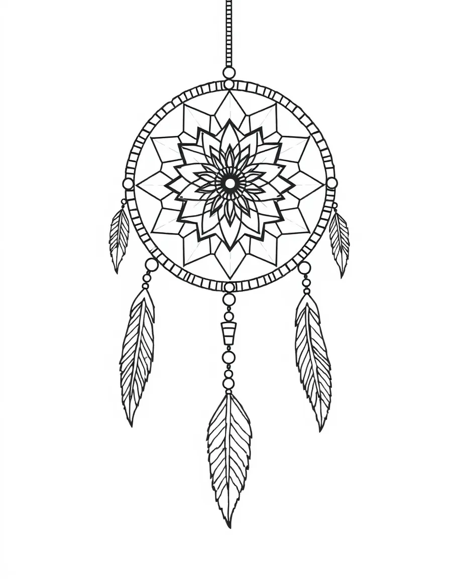 A Native American dreamcatcher