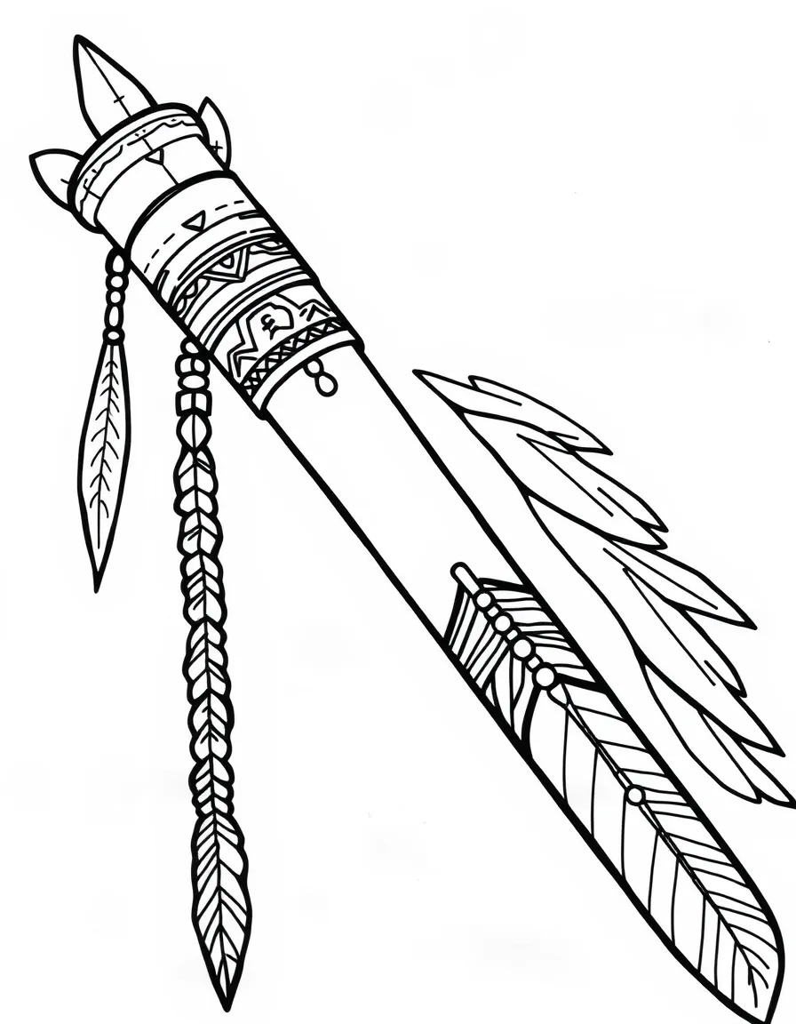 A Native American peace pipe
