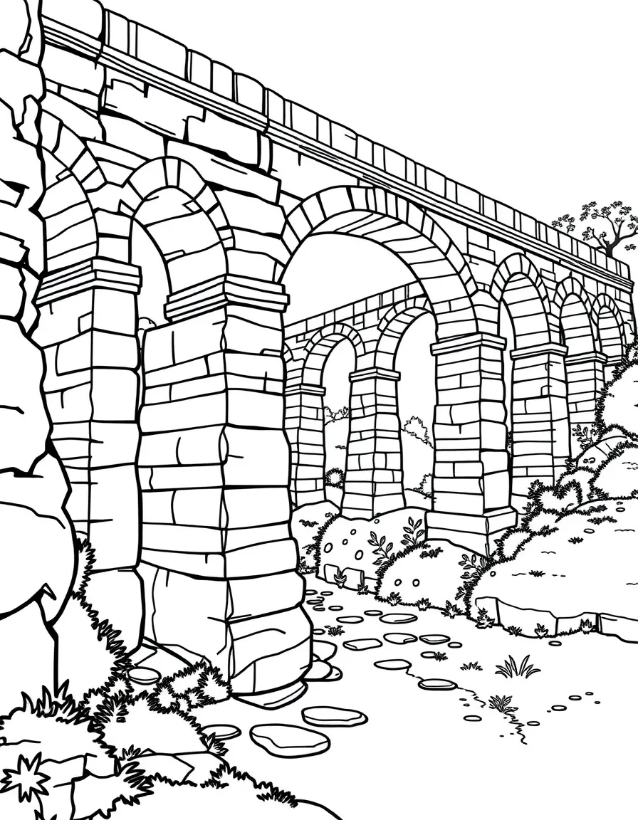 A Roman aqueduct