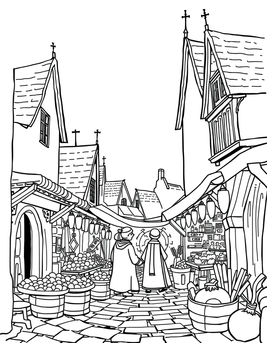 A medieval market