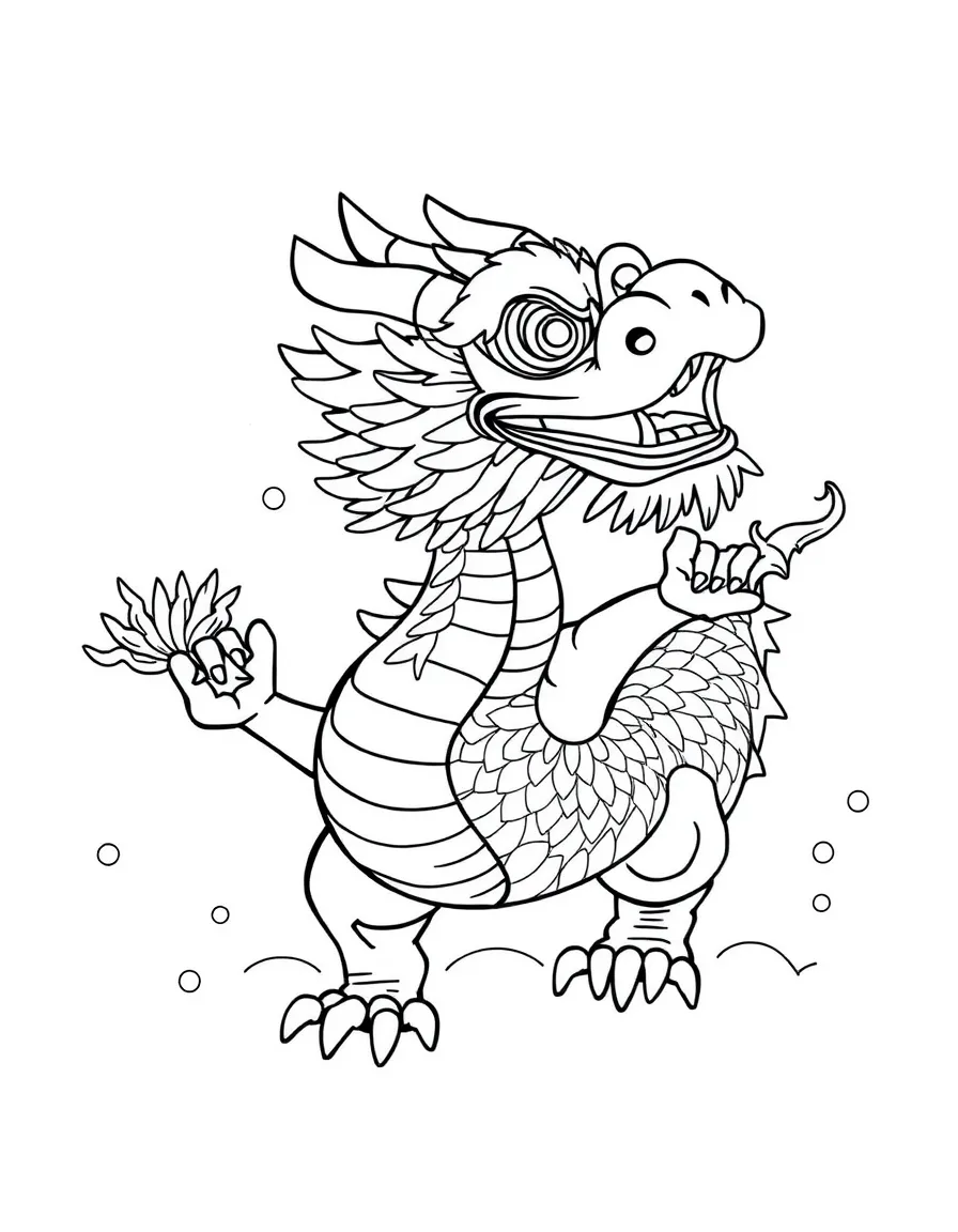 A Chinese New Year dragon dance