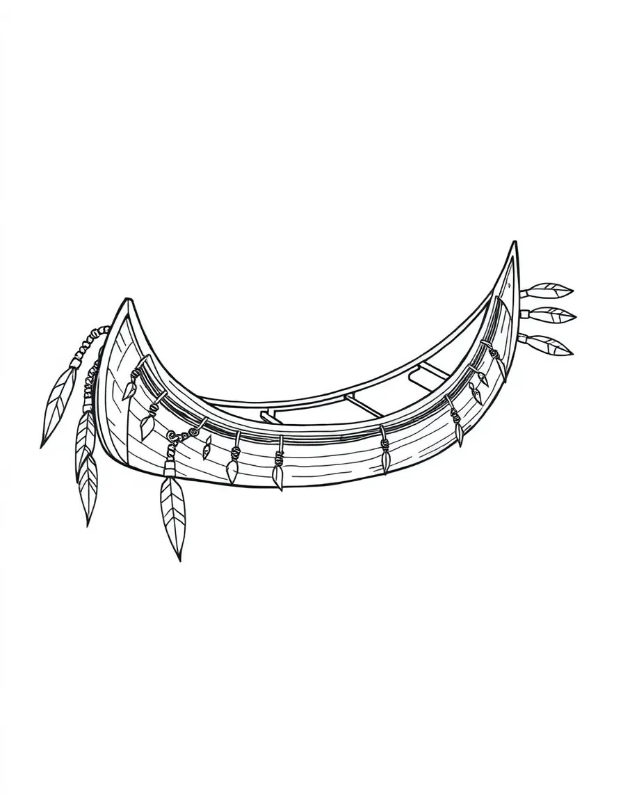 A Native American canoe