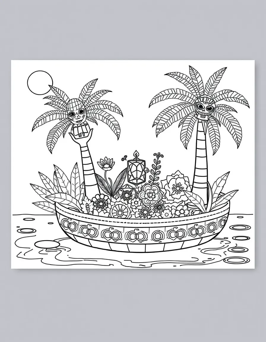 An Aztec floating garden