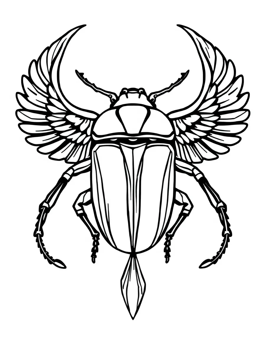 An Egyptian scarab beetle