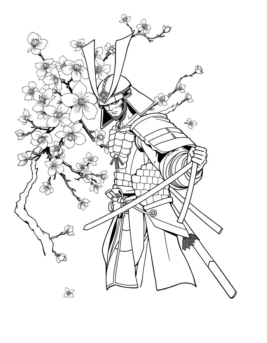 A samurai cherry blossom