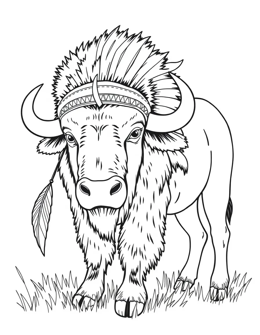 A Native American buffalo