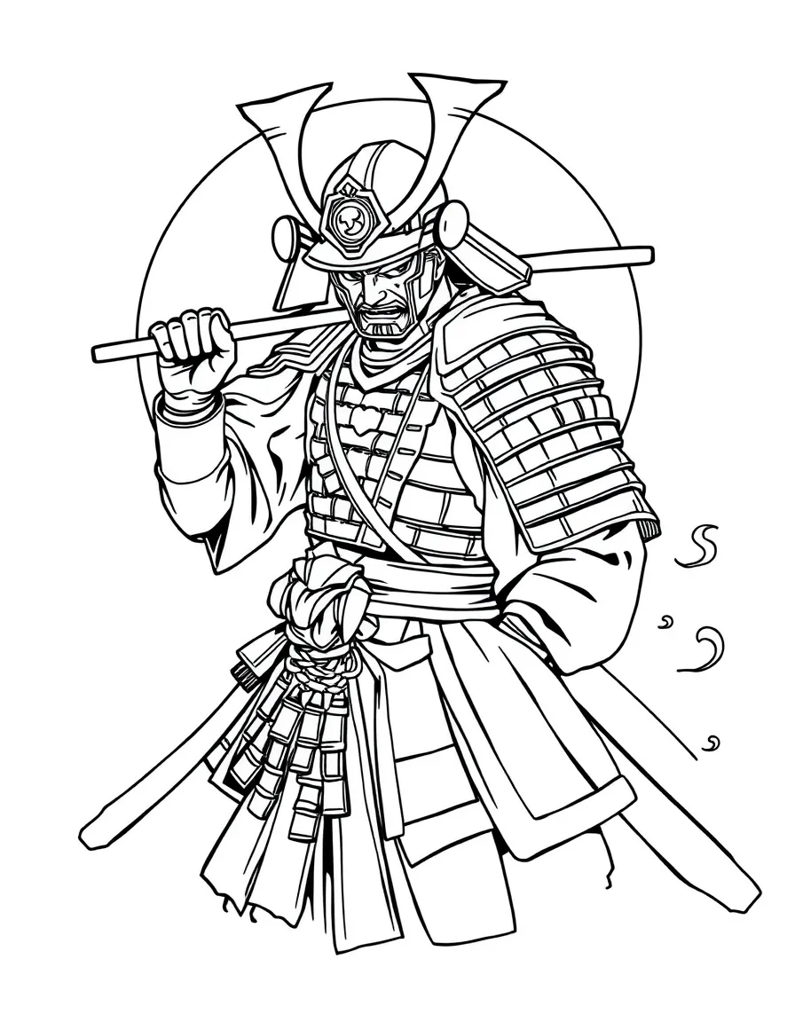 A samurai painting