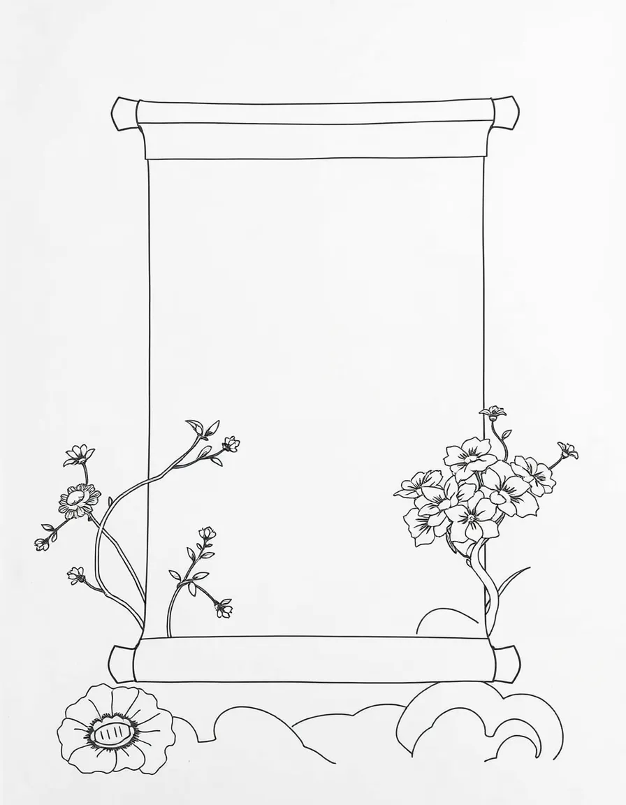 A Chinese scroll painting