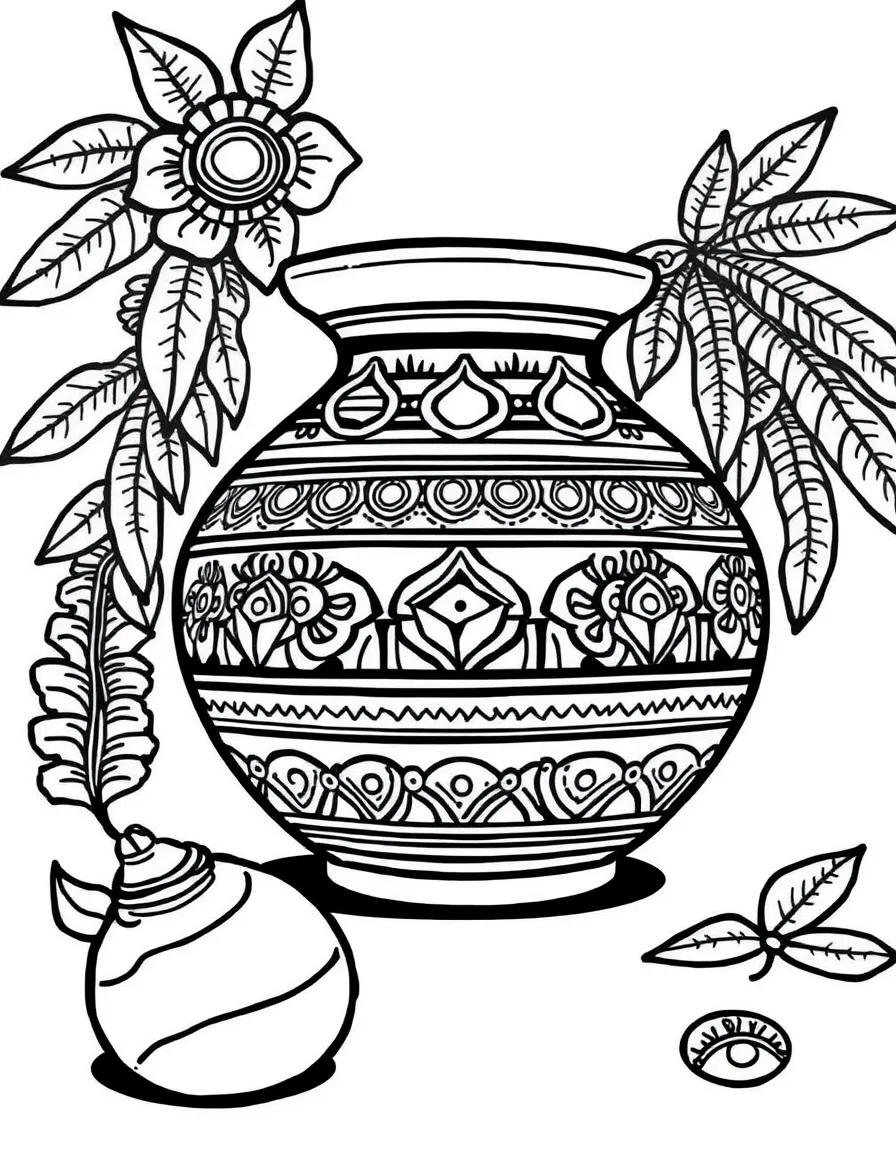 A Mayan pottery