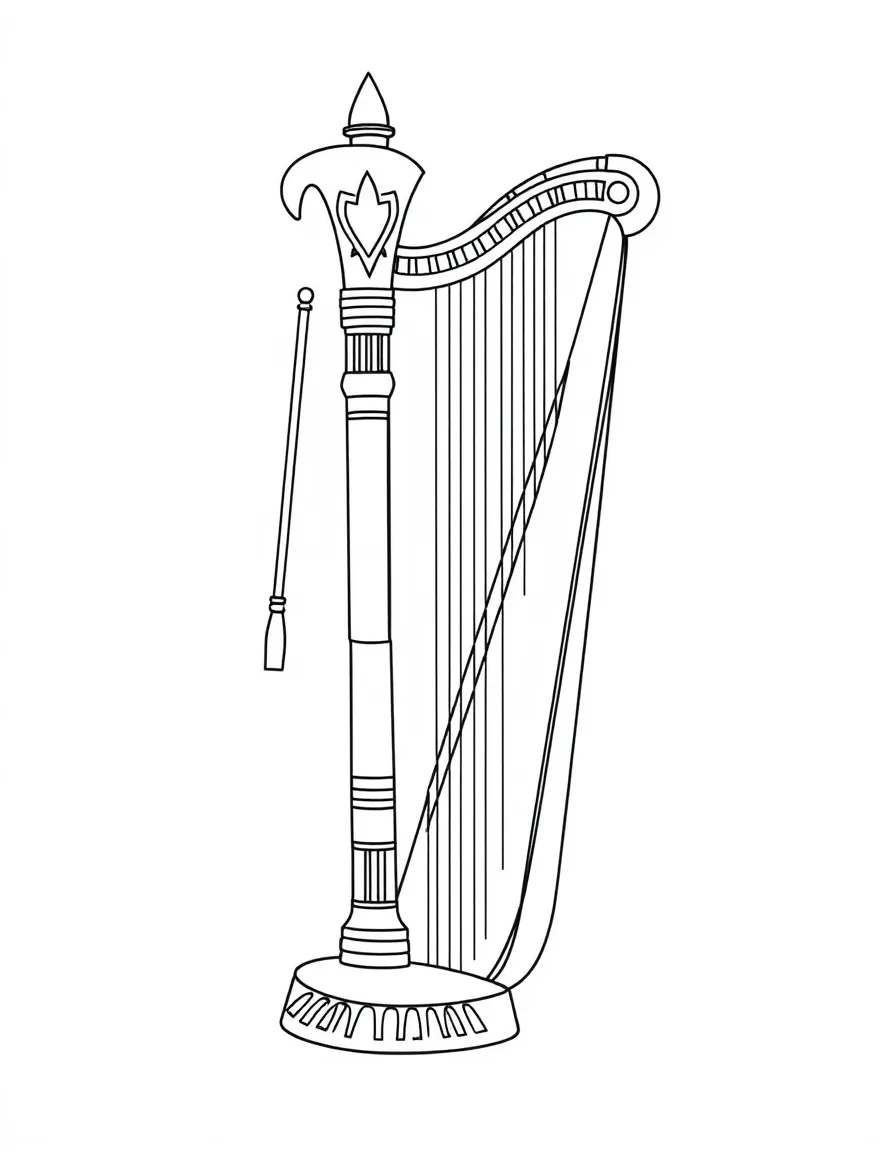 An Egyptian harp