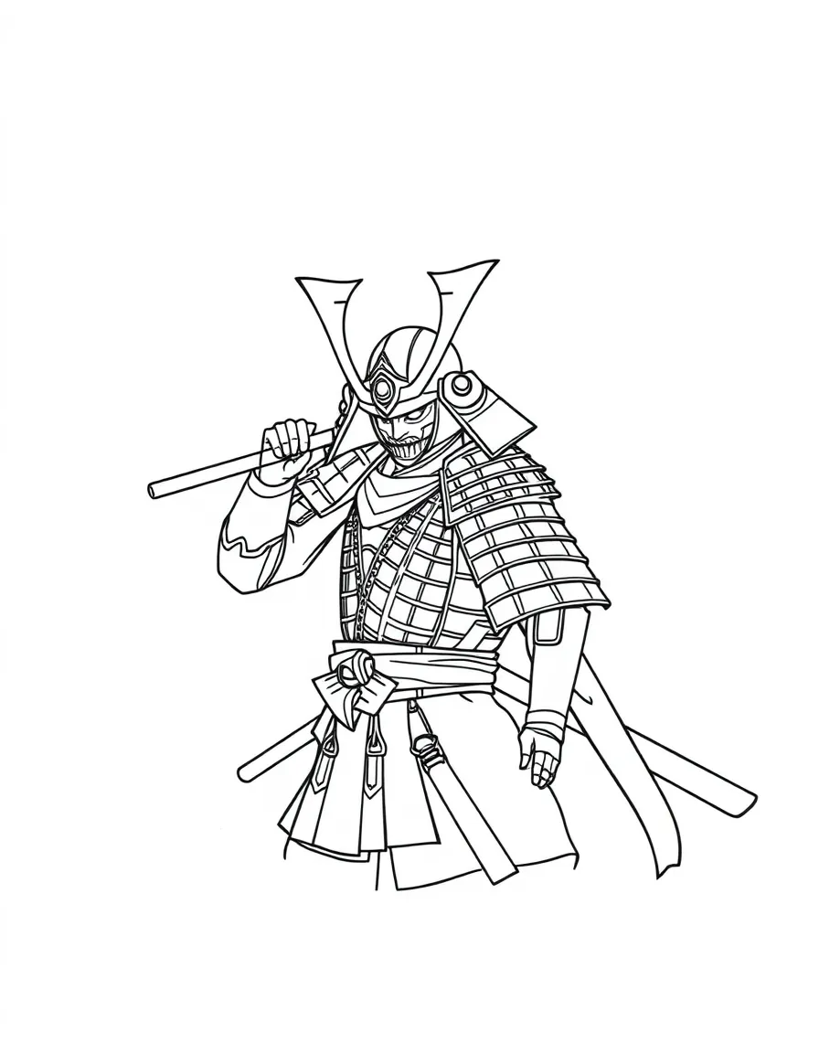 A samurai fan