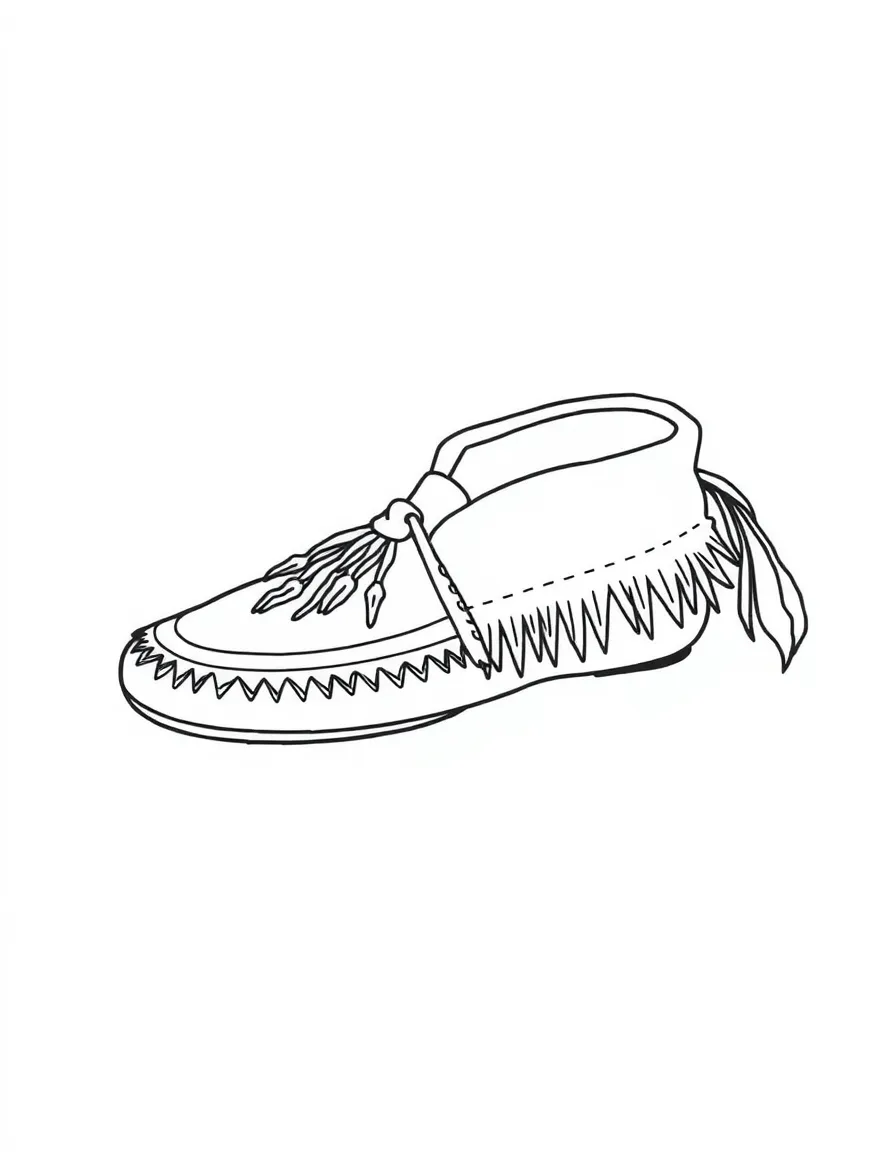 A Native American moccasin