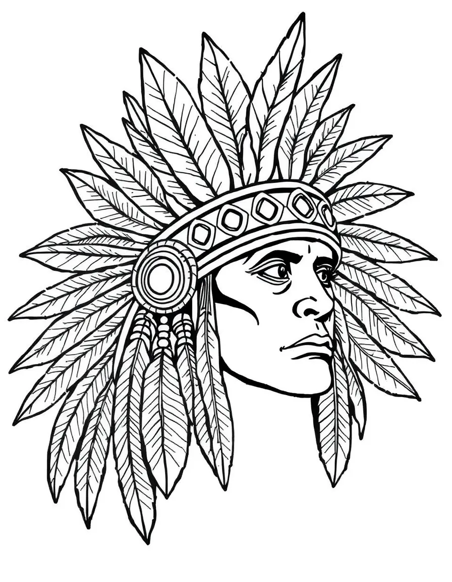 An Aztec feather headdress