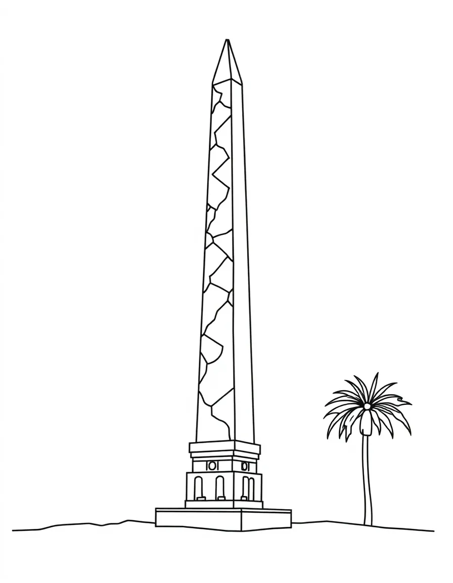 An Egyptian obelisk