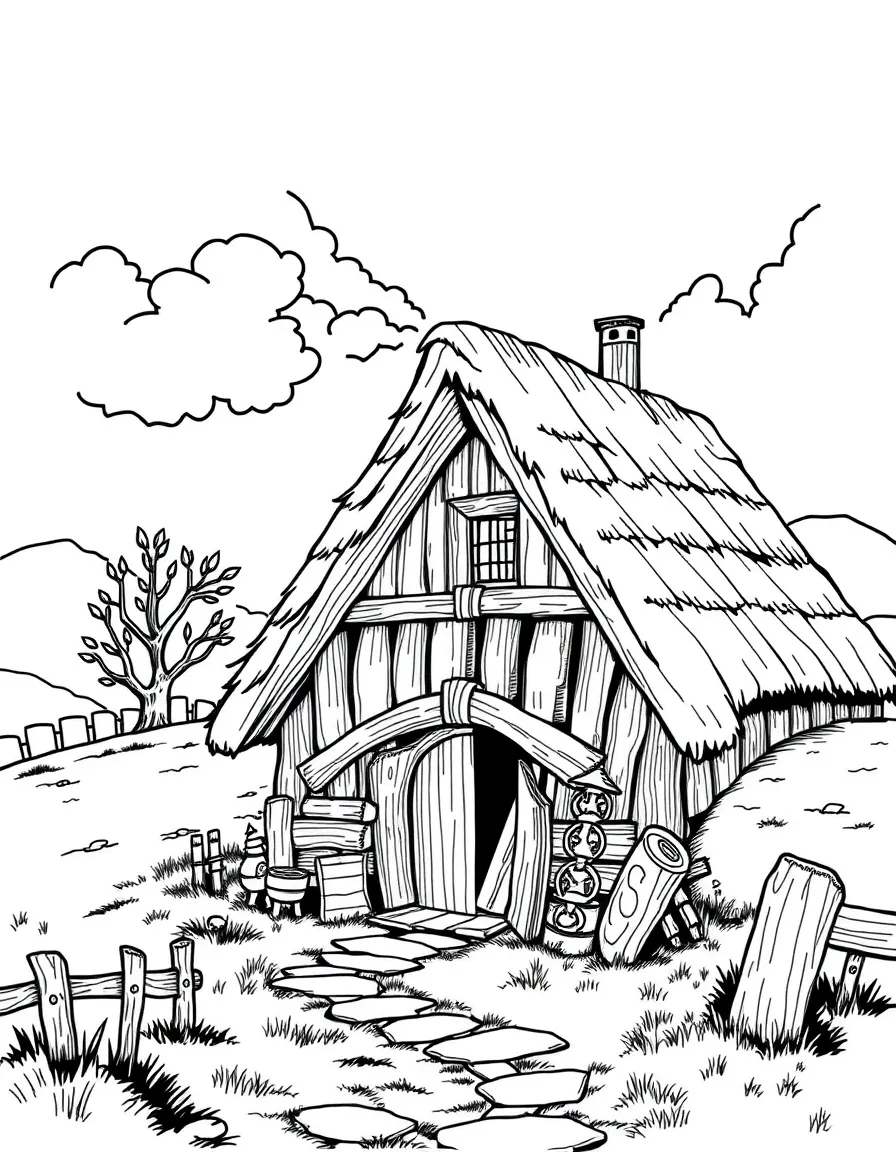 A Viking longhouse