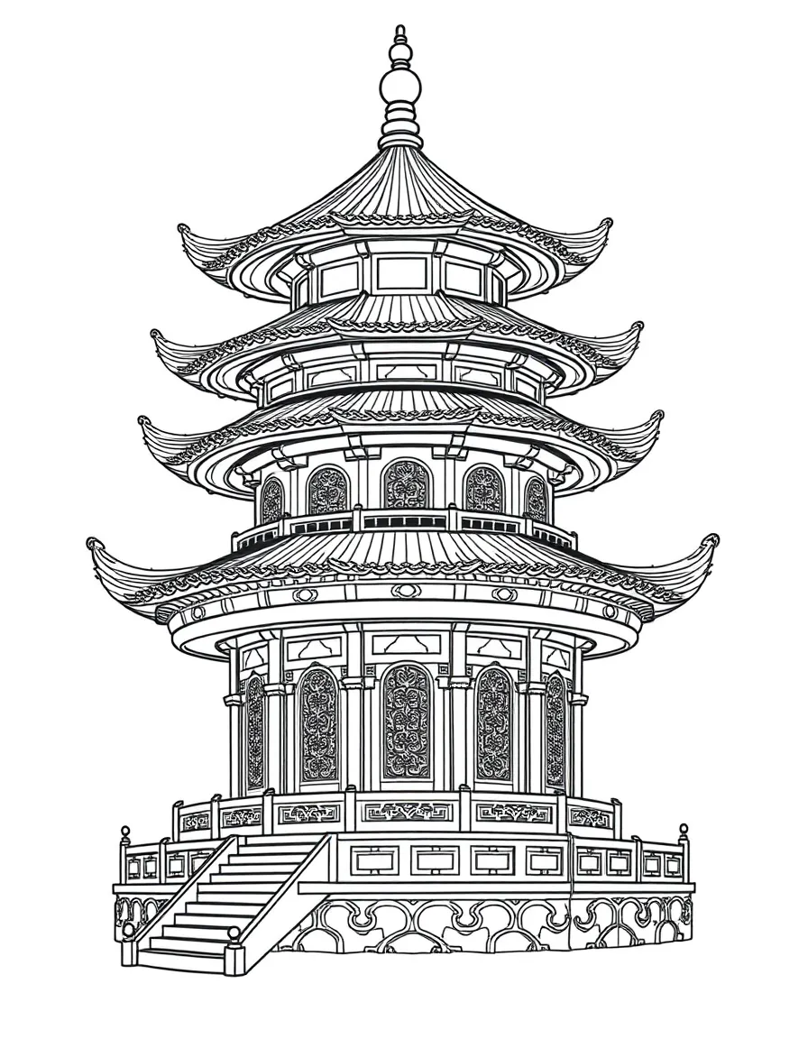 A Chinese pagoda