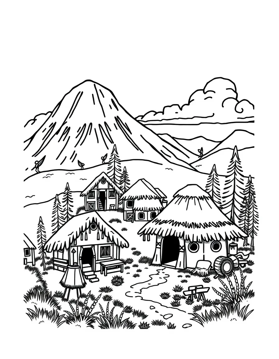 A Native American village