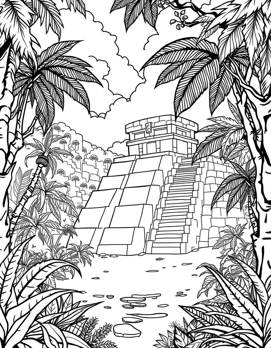 A Mayan jungle ruin
