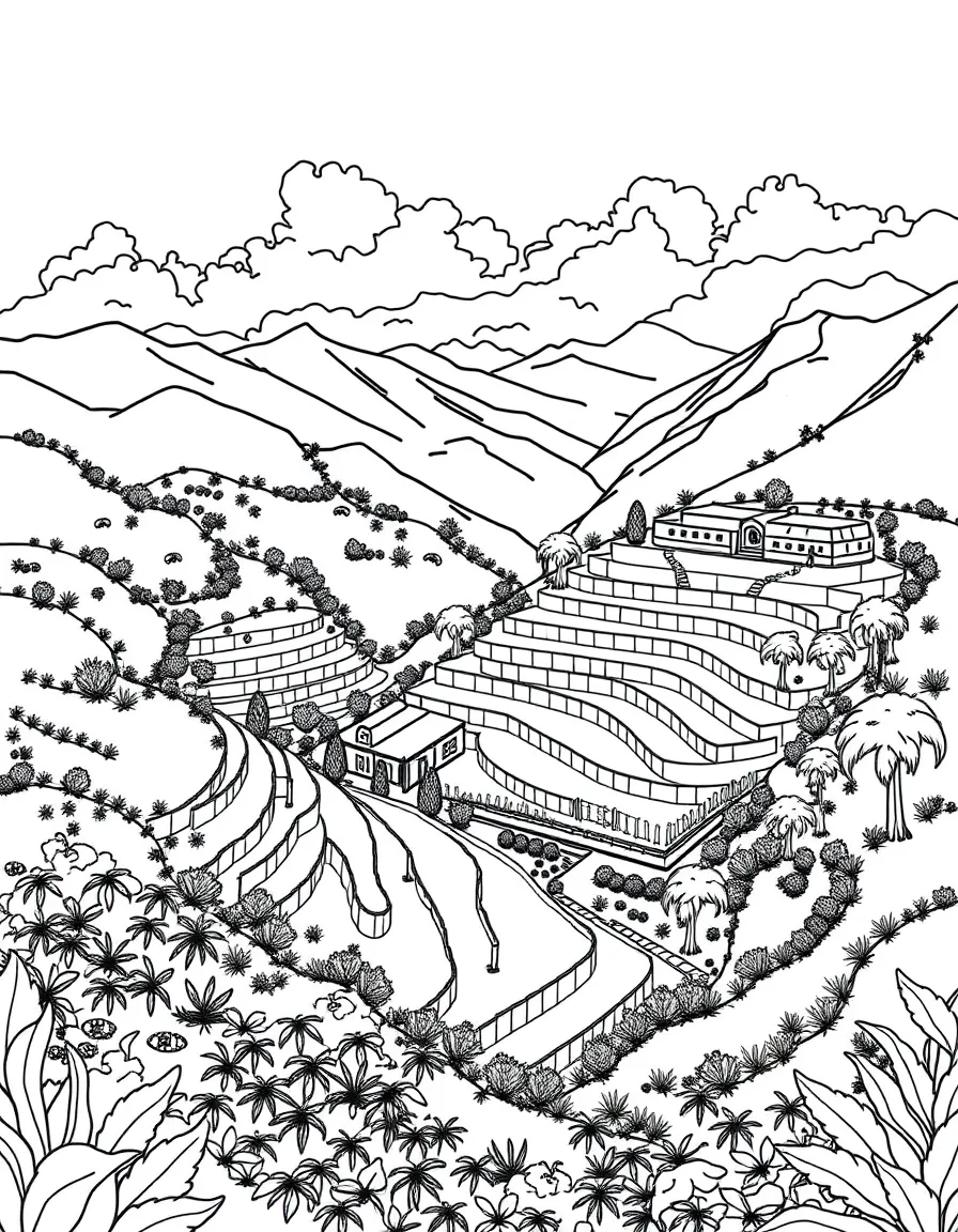 An Inca terraced farm