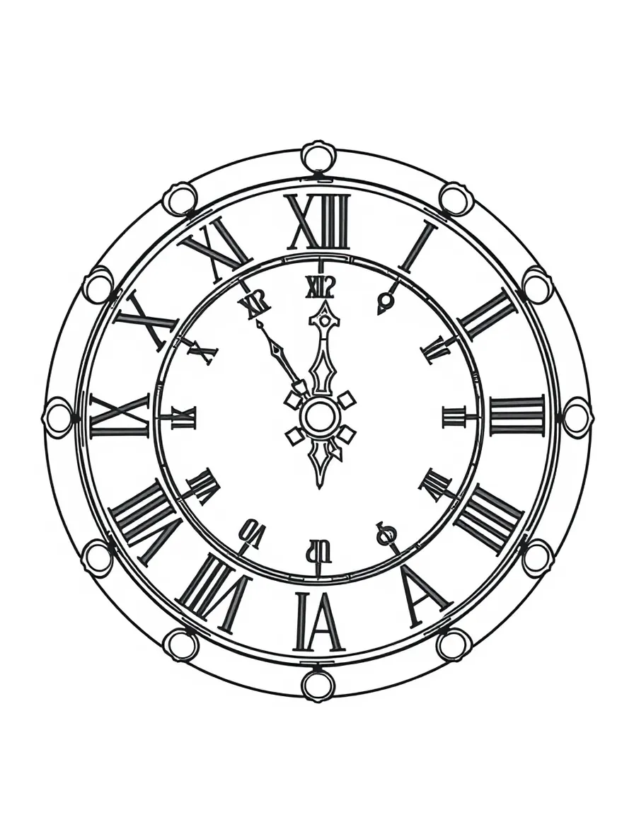 A Roman numeral clock
