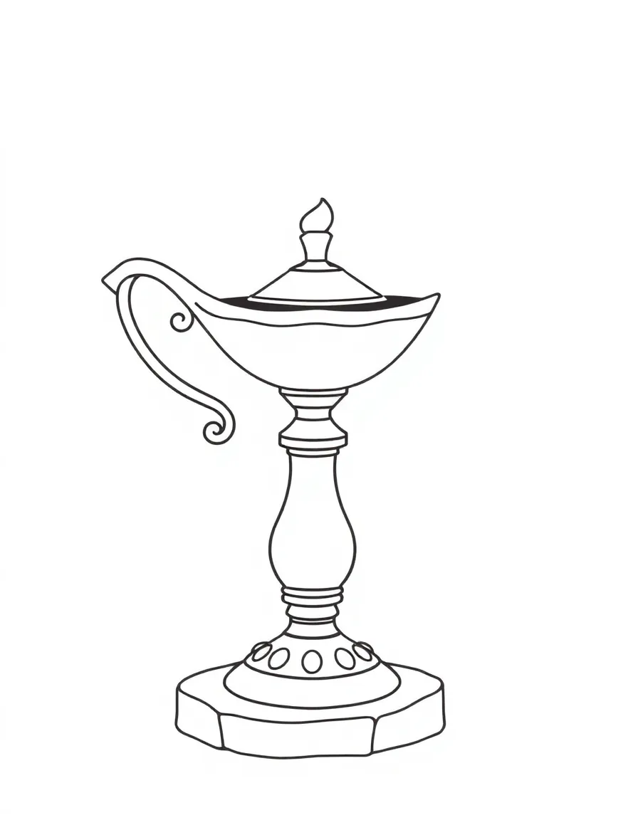 A Greek oil lamp