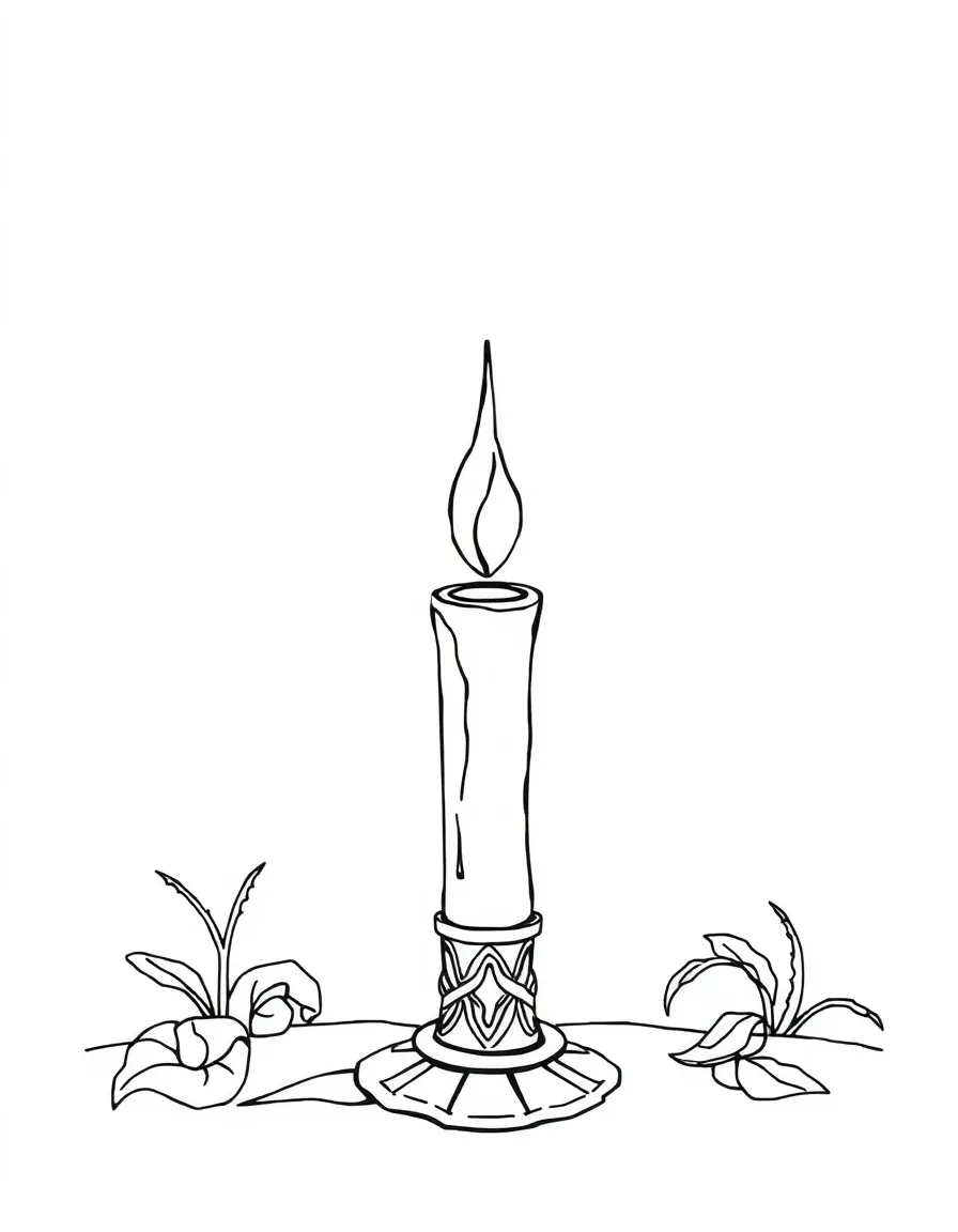 A medieval candle