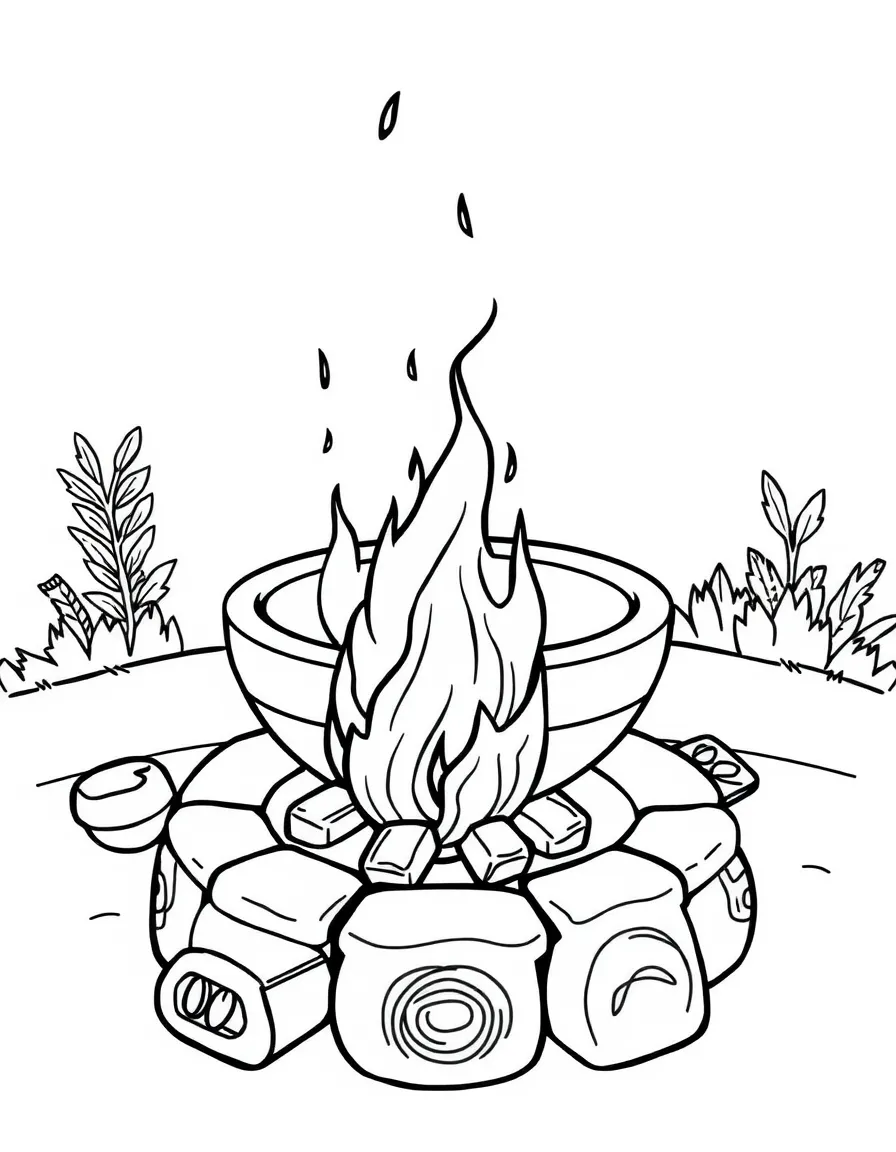 An Aztec fire pit