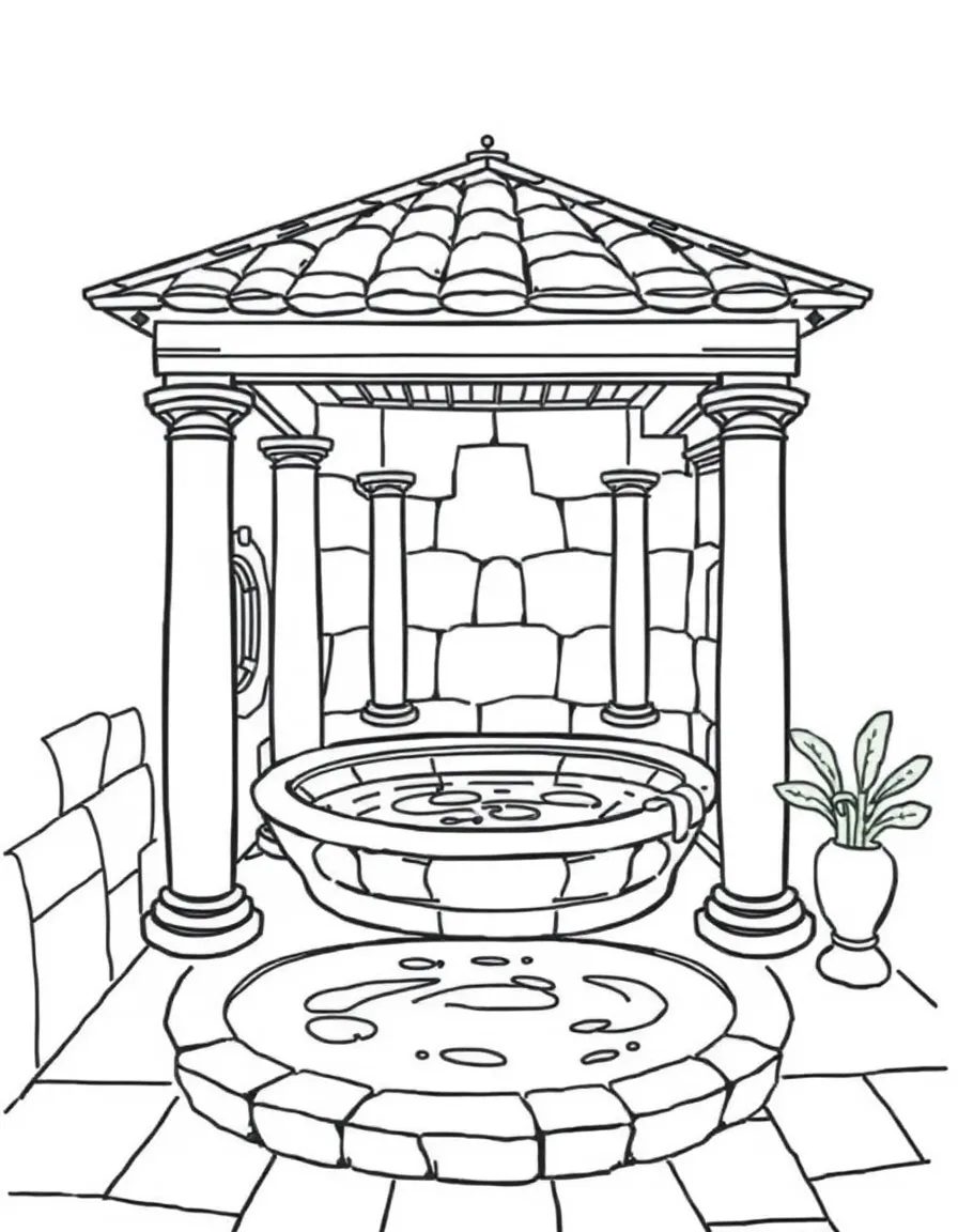 A Roman bathhouse