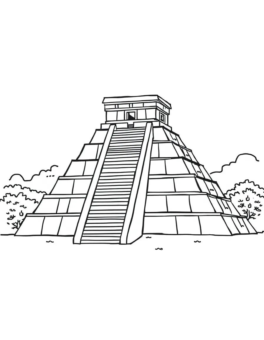 An Aztec temple