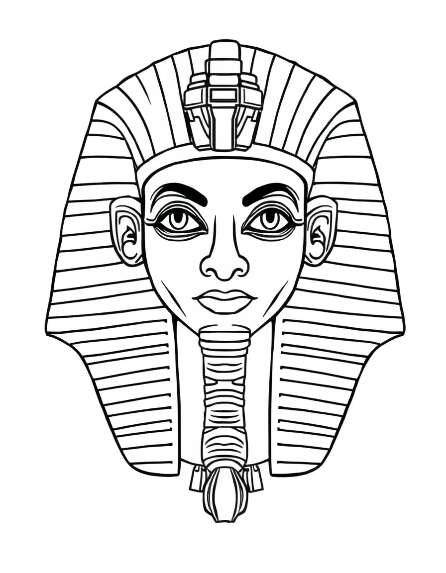 An Egyptian pharaoh mask