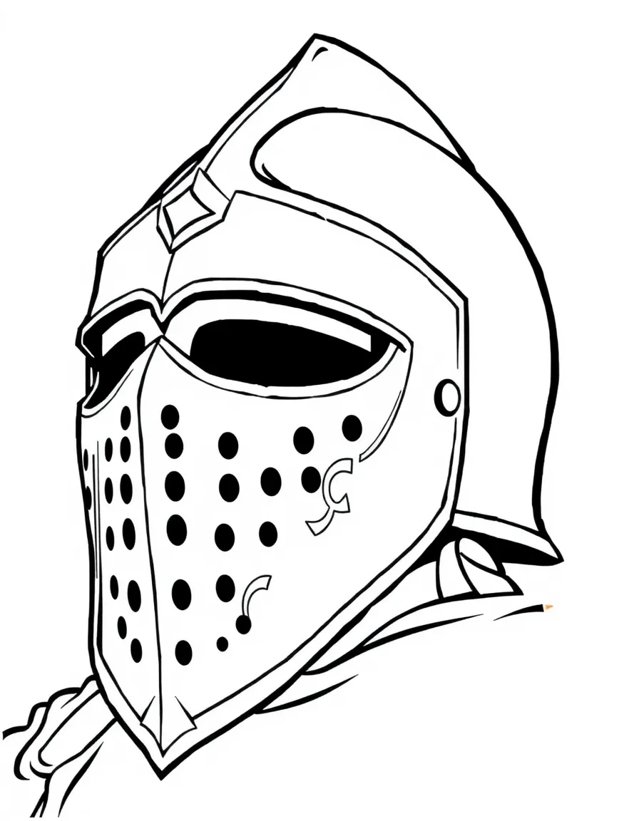 A medieval knight's helmet