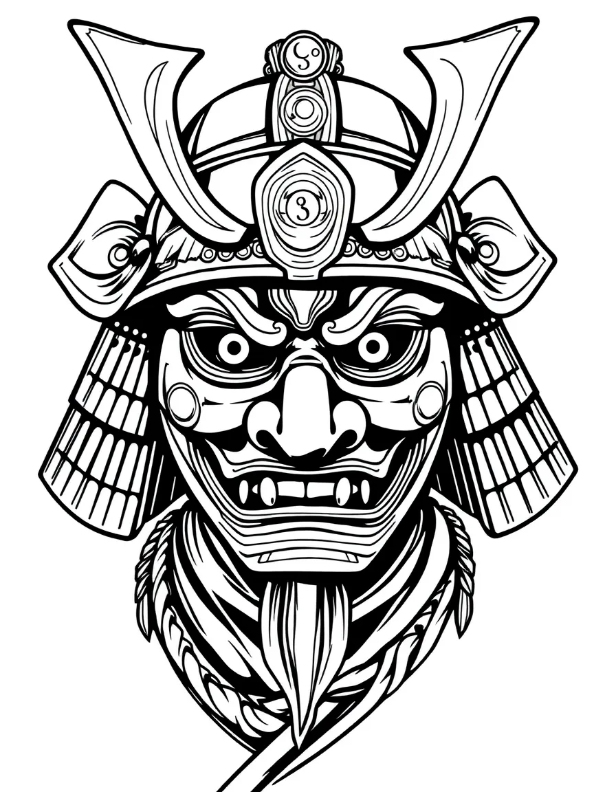 A samurai Noh mask