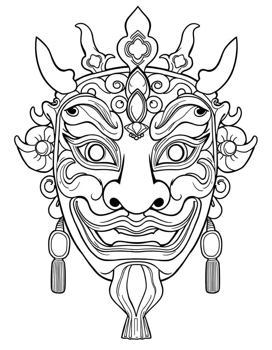 A Chinese opera mask