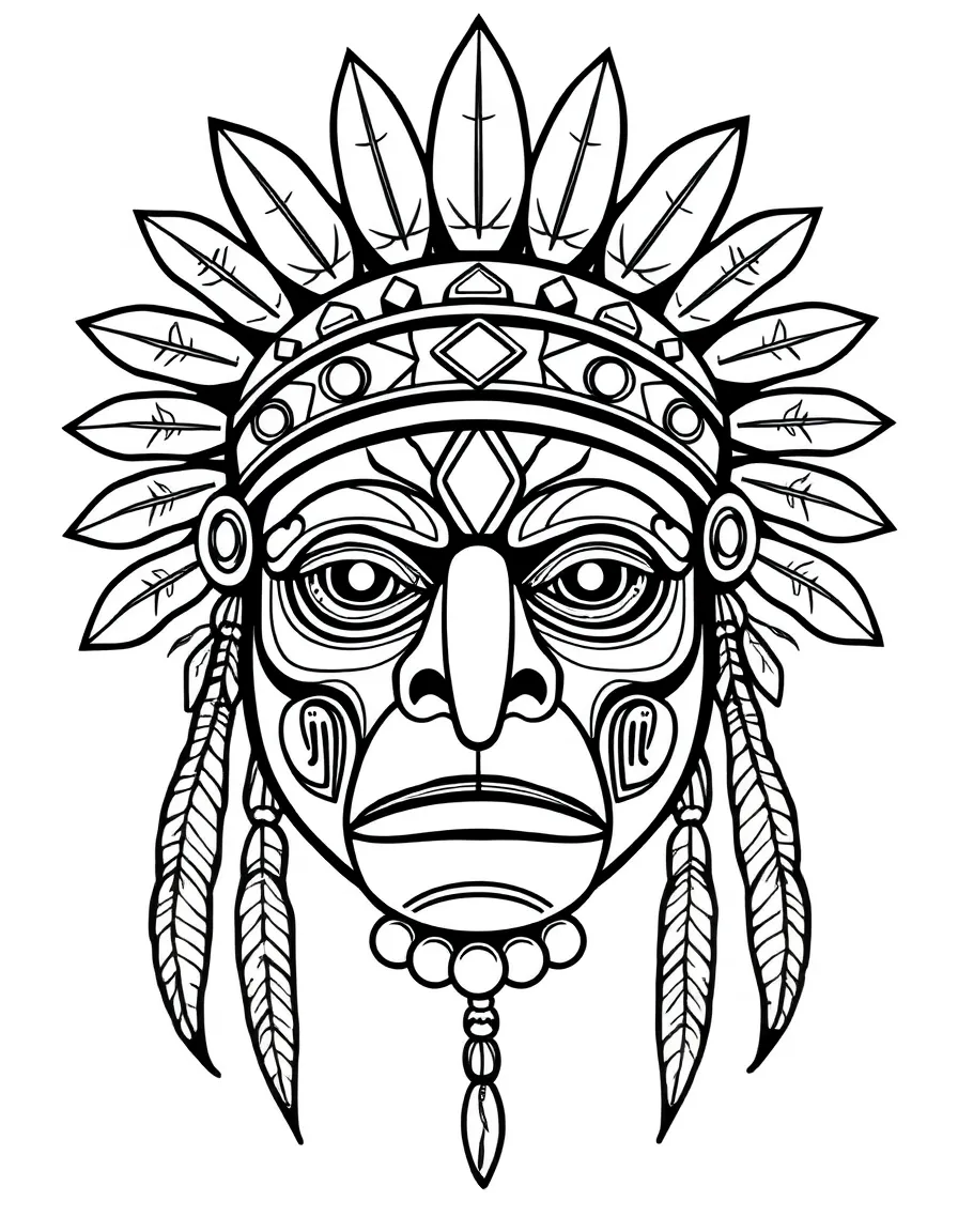 A Native American ceremonial mask