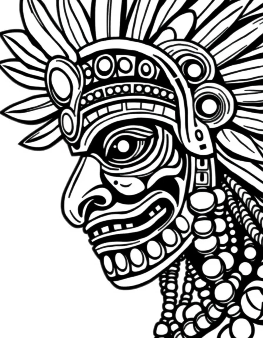 An Aztec warrior mask